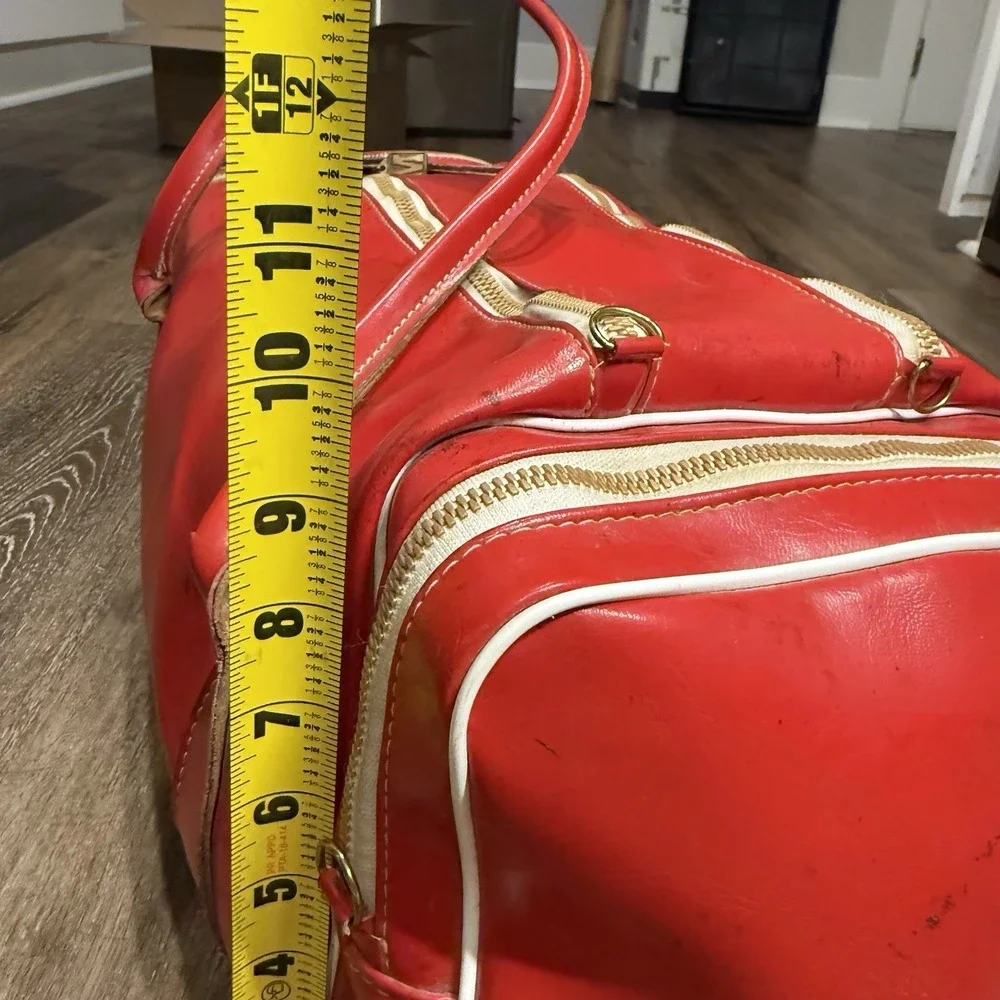Vintage‎ Houston Open Golf Coca Cola Leather Duffel Bag Red White 50s 60s Talon